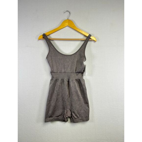 Aeropostale Gray Seamless Workout Bodysuit Medium Active Gym Athleisure - Picture 2 of 12